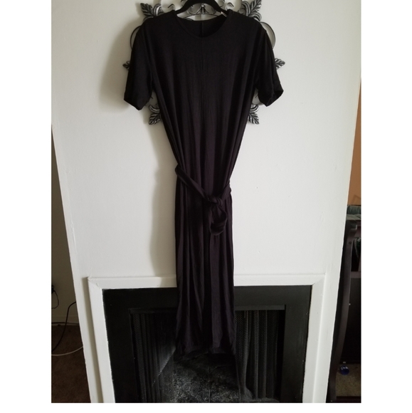 Black Loose Drop Crotch Jumpsuit - Picture 3 of 8